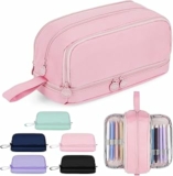 Astuccio di Grande Capacità, Astuccio con 4 Scomparti, Astucci Bambini, Cose per la Scuola, Adatto per Scuola, Ufficio, Studenti, Ragazzi, Ragazze (Rosa) – B0FRRTLDV3
