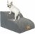 Nepfaivy Scaletta per Cani per Salire sul Letto – Rampa per Cani e Gatti, Scala con Copertura Rimovibile e Lavabile, Grigio, (2 Passi) – B0C9SKK1B5