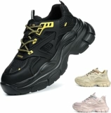 Gugifcto Scarpe Antinfortunistiche Donna Scarpe da Lavoro con Punta in Acciaio Antiscivolo Traspiranti Scarpe Sicurezza Leggere Comode 36-42 EU – B0F61WPT39