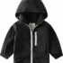 Giacca antivento autunno primavera con cappuccio ragazzo da 1 anno a 6 anni, giubbotto motivo attrezzi trattore, camion betoniera, bulldozer, cerniera lampo, fodera interna comfort – B0FCFX1GJJ