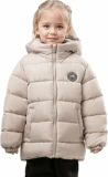 SOLOCOTE Cappotto invernale per bambine Imbottitura sintetica resistente all’acqua Parka con cappuccio e fodera in pile – B0F79NDM6Z