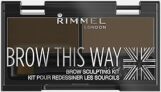 Rimmel London Kit Sopracciglia Brow This Way – Sopracciglia Perfette in 3 Step – Dark Brown – 17.2 g – B00MGK9Q9S