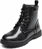 DREAM PAIRS KIDS Stivaletti Stringati per Bambina Stivali da Combattimento da Equitazione per Ragazze a Metà Polpaccio – B09YXW7B14