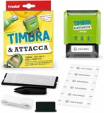 Trodat Timbra e Attacca, Timbro Vestiti Bambini Asilo per creare Etichette Adesive Personalizzate, per Set Asilo Personalizzato, Timbro, Caratteri, Pinzetta, Nastro Termoadesivo, 30 Etichette Adesive – B09WSGY7DZ