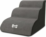 Galatée Scale Per Animali Domestici, Rampa Per Animali Domestici Rimovibile Lavabile, Gradini Per Cani In Schiuma Ad Alta Densità 3 Livelli Scala Per Animali Domestici（Grigio） – B09DTV5NC6