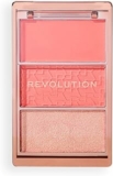 Revolution, Blush Icon Palette, Blush in Crema & Polvere Compatta, Alta Pigmentazione, Palette Viso, Vegano & Cruelty-Free, 3 Tonalità, Authentic Peach – B0DXL57BJT