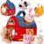 hahaland Giochi Bambino 1 Anno Montessori – Casa Morbida Montessori 6-12 Mesi Animali da Fattoria con Fienile/Sonaglio/Specchio, Gioco Bambino Sensoriale Regalo Bimbo Bimba 1 Anno – B0CFX5H5MJ