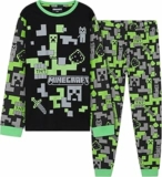 MINECRAFT Lungo Pigiama Ragazzo, Cotone Abbigliamento da Casa – Regalo Bambino – B0CD7JWT7B
