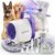oneisall cane aspirapolvere con spazzola, forte potenza di aspirazione cane spazzola aspirapolvere con 12000 Pa, succhia il 99,99% dei peli di animali domestici (1,5L) con 4 accessori per la cura – B0C655Q2V5