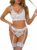 Vlazom Lingerie Donna Sexy Completi Intimi da Donna Set Reggiseno Reggicalze e Perizoma in Pizzo Trasparente – B0FPFRFPRB
