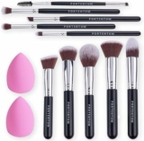 PORTENTUM Set Pennelli Make Up 10 + 2 Premium synthetic pennelli trucco per fondazione cipria fard, ombretto, Set di pennelli make up, kit con spugnetta e Blender Beauty – B0D78WSW31