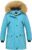 ZSHOW Cappotto Medio Lungo Invernale Caldo Parka con Cappuccio in Pelliccia Sintetica Giacca Imbottita Spessa Giubbotto Idrorepellente Bambina – B089YS91V9