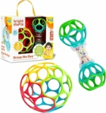 Bright Starts, Set Regalo con Giocattoli Oball Facili da afferrare – Grasp The Day, Confezione da 2 Giocattoli con Pallina e sonaglio, privi di BPA, Unisex, 0+ Mesi – B0CTJGXHTQ