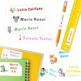 230 Etichette Adesive Personalizzate Scuola 2 Formati 50x10mm e 50x30mm – Sticker con Nome per Penne, Matite, Quaderni e Libri – Colori Vivaci, Alta Adesività (BIANCO) – B097HR2T89