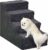 PawHut Scala per Cani e Gatti a 4 Gradini, 60x35x44 cm, Grigio Scuro – B0G11B1VPX