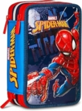 Seven Spiderman Astuccio Scuola 3 Zip, Blu, Portapenne Triplo Scomparto Completo Di Penne, Matite, Colori, Accessori Zaino, Scuole Elementari, Bambino – B0F99ZQ11J