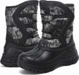 TORISKY Bambini Stivali da Neve Ragazzi Ragazze Caldo Fodera in Pelliccia Stivali Invernali Impermeabili Antiscivolo All’aperto Trekking Stivali 28-40EU – B0DBZDZPDX