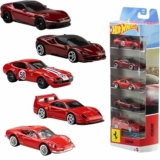 Hot Wheels Confezione da 5 Ferrari in scala 1:64 – B0FHKLTSS6