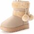 KVbabby Bambine e Ragazze Carino Stivali da Neve Morbide Fodera calda Stivali Scarpe di Cotone Piatto Pelliccia Stivali – B075FC4BST