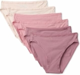 Amazon Essentials Slip Bikini a Taglio Alto in Cotone Elasticizzato Donna, Confezione Multipla – B0FVLFLLCD