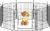 Yaheetech Recinto per Animali Domestici, 8 Pannelli Altezza 60 cm, Pieghevole con Porta per Interno ed Esterno, in Acciaio, per Cani, Cuccioli, Gatti e Conigli – B0FVX24NVX