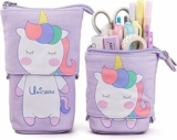 Maomaoyu Astuccio Telescopico per Bambina e Ragazza con Bello Unicorno Kawaii, Astuccio Portamatite Matita Verticale, Astuccio Cancelleria per Insegnanti/Ragazzi/Adulti/Bambini (Viola) – B097H3VXX4