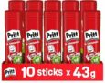 Pritt Colla Stick, Colla trasparente per scuola e ufficio, 10 x 43 g | Colla per bambini, Sicura, Affidabile, Tenuta forte, Lunga durata, Per lavoretti e fai da te – B005NCOB0K
