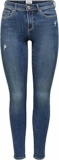 ONLY Jeans Aderenti da Donna a Vita Normale in Denim Stretch con Design Usato Sbiancato ONLWAUW – B08B624K1V