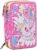 SJ GANG STYLE JAM GANG Astuccio Scuola 3 Zip, Rosa, UnicornLed, Portapenne Triplo Scomparto Completo Di Penne, Matite, Colori, Accessori Zaino, Elementari, Medie, Bambina – B0CV1HPPWL