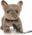 Uni-Toys – Bulldog francese con guinzaglio – 26 cm (lunghezza) – Cane, animali domestici – peluche peluche – grigio HT-30145 – B091JZJWDG