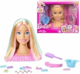 Barbie – Styling Head Deluxe, capelli biondi con oltre 20 accessori per acconciature, fermagli per capelli a stella o farfalla cambia colore, giocattolo per bambini, 3+ anni, JFG81 – B0D7PX2GXB