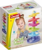 Quercetti Spiral Tower Pista Biglie per Bambini, Giochi Bambini 1 Anno 100% Made in Italy, Gioco Educativo con 5 Spirali, 3 Biglie Grandi con Sonagli, Regalo Bimbo 1 Anno Sicuro e Divertente – B0011NV9HI
