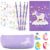 faburo Cancelleria per Unicorno, 16pz Set Unicorno Bambina Regalo | Set di Matite Astucci Gomma a Forma di Unicorno per Materiale Scolastico, Regali per la Scuola – B0B98V3HPM