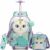 HTgroce 3pcs Zaino Trolley con Scuola Elementare Bambina Zaino Con Trolley Con Borsa Per La Merenda E Astuccio Per Le Matite – B0FB8TY1TG