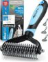 BluePet Spazzola per Cani e Gatto a Pelo Lungo e Medio, Pettine Cane e Gatti, Cardatore Sottopelo, Spazzole Doppia Faccia (Pìu Venduto M-L Cani Blu) – B01M3XECYX