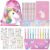 OFFCUP Set Cancelleria Unicorno, 32Pcs Cancelleria per Bambina, Astuccio con Motivo Unicorno, Penne Colorate, Matite, Quaderni, Adesivi, Regalo Bambina – B0BX44NJYH