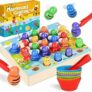 Ophy Giochi Montessori 2 3 4 5 Anni – Giocattolo in Legno Corrispondenza dei Colori Giocattoli Educativi con Ciotola 3 in 1 Giocattolo di Conteggio Bambini Regali per Ragazzi e Ragazze Gioco di Pesca – B0C33FZFYZ