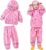 Domueay Tuta Impermeabile Bambino Bambina Giacca & Pantaloni Antipioggia Leggero Traspirante Fodera in rete Tuta Pioggia Riflettente Completo Impermeabili Abbigliamento Bambini 1-7 Anni – B0FBWYWL4H