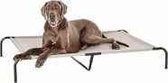 Amazon Basics Cane, Lettino rialzato rinfrescante per animali domestici, stoffa, Misura XL, Grigio, L 153 x P 94 x H 23 cm – B076VSDH8Z