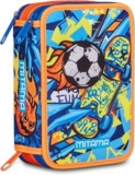Mitama Astuccio Triplo Boy FunnySport c/Spinny pen, Accessori Scuola Elementare, 47 pezzi, Portapenne con colori, 3 Scomparti, Bambini e bambine, multicolore – B0GYRXZZ26