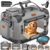 Trasportino per Cani Pieghevole – Box incl. Borsa per Il Trasporto e Ciotola – Per Cani e Gatti – Casetta per Il Trasporto di Animali Domestici, Grigio Chiaro, S – B09V1KCVZY