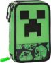 MINECRAFT – Astuccio Scuola Ufficiale Minecraft, Astuccio 3 Scomparti Bambini e Ragazzi con Set Cancelleria Incluso, 5 Etichette Adesive Portanome e Pratica Chiusura a Zip, 13x20Hx7 cm – B0FDB2MNBP