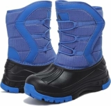 TORISKY Bambini Stivali da Neve Ragazzi Ragazze Caldo Fodera in Pelliccia Stivali Invernali Impermeabili Antiscivolo All’aperto Trekking Stivali 28-40EU – B0DBZCCB3D