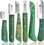 FJ – Kit spelacavi professionale (set da 6 pezzi) per cani e animali domestici, manico in legno con lama in acciaio inox (destrorsi) (verde) – B097NC6299