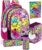 Clondo School Pack 5 pezzi – Zaino Scuola Ergonomico, Astuccio 3 Scomparti 45 pezzi, Borraccia Termica, Diario Scuola, Tombolino – Regalo Bambina per Scuola Elementare (Shiny Mood) – B0H6KMXP1L