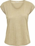 ONLY Onlsilvery S/S V Neck Lurex Top Jrs Noos Top Donna – B01N3QP61H