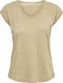 ONLY Onlsilvery S/S V Neck Lurex Top Jrs Noos Top Donna – B01N3QP61H