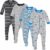 Gerber 4-Pack Footed Pajamas Sleepers per Neonati e Bambini Bimbo 0-24 (Pacco da 4) – B08GH9KZVX