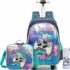 Seven Stitch Zaino Estensibile, Volume Regolabile, Doppio Scomparto, Tasca Porta Borraccia, Scuola e Tempo Libero, Bambine e Ragazze, viola – B0H344J7HF
